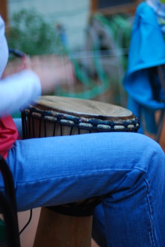 Drum circle fun.