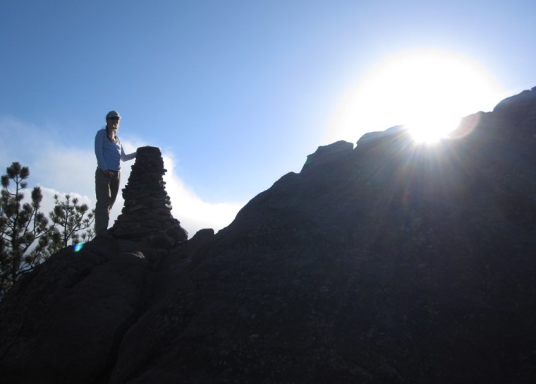 Sneaking in a 7 mile hike of 8,144' Green Mountain after work on May 30, 2013. The sun was quickly setting!