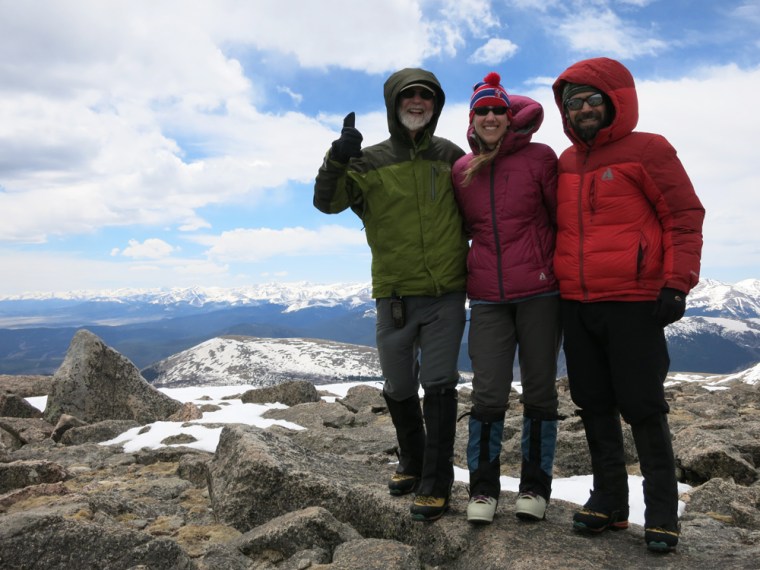 On the summit of 13,5751 Rosalie Peak on May 26, 2013.