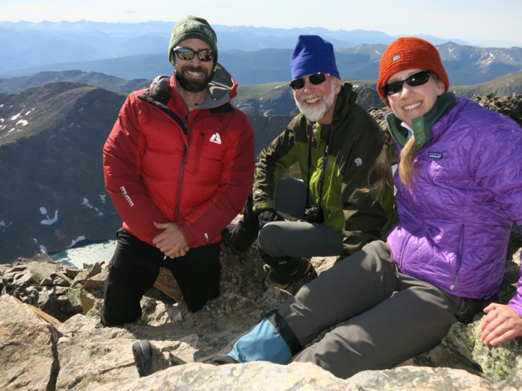 On the summit of Mt. of the Holy Cross.