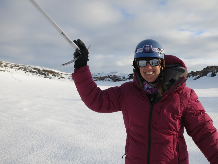 I made it to the top of Rainier. I can't believe I am standing in the crater of a volcano!