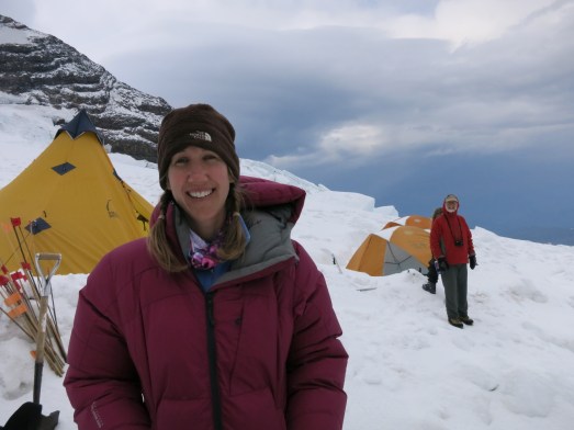 At our high camp the night before our summit attempt