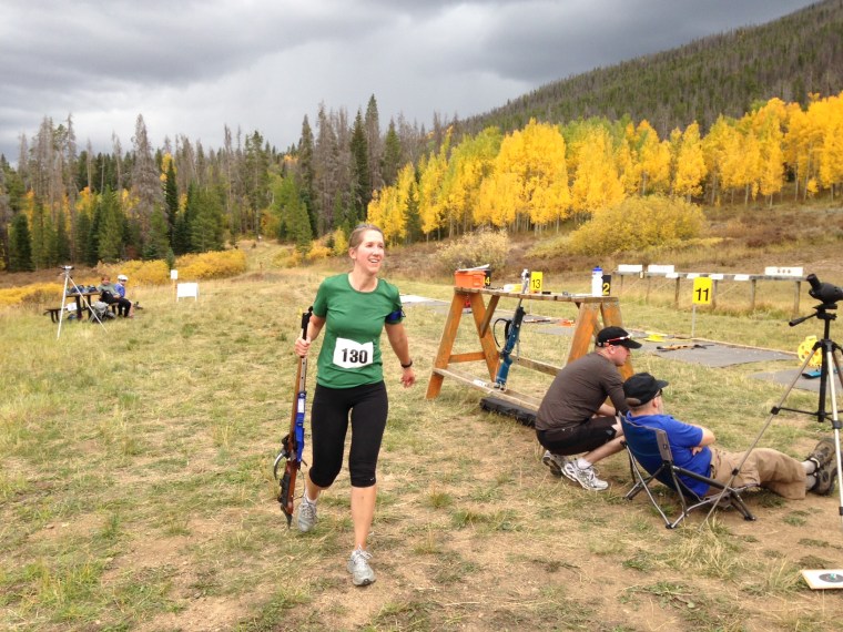 With no targets hit, it is off to the penalty lap once I put my rifle on the rack. 